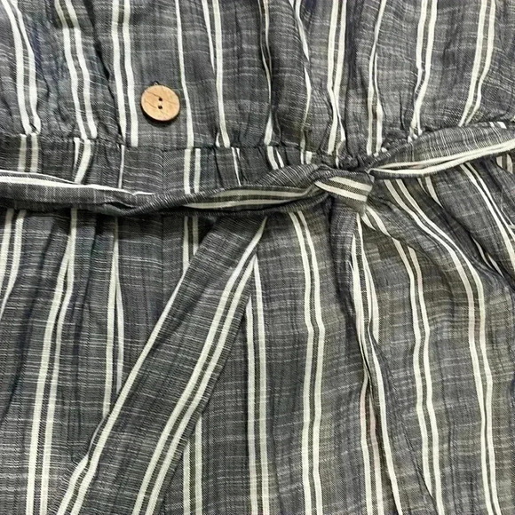 APT 9 sleeveless wide leg loose fitting stripe pocket jumpsuit PXL NWT - Picture 4 of 6